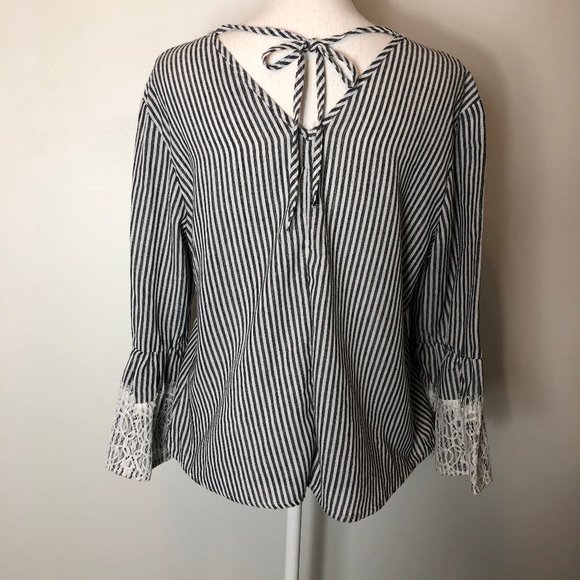 Kontrol striped top bell sleeves XL - Picture 2 of 8